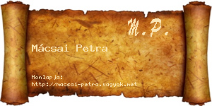 Mácsai Petra névjegykártya